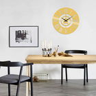 Ceas de perete, Metal Wall Clock 6, Metal, Dimensiune: 48 x 48 cm, Auriu