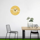 Ceas de perete, Metal Wall Clock 24, Metal, Dimensiune: 48 x 48 cm, Auriu