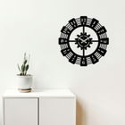 Ceas de perete, Metal Wall Clock 22, Metal, Dimensiune: 48 x 48 cm, Negru