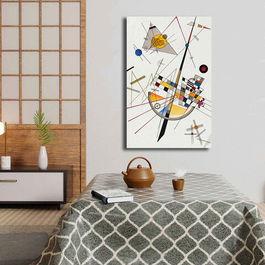 Tablou decorativ, 4570KANDINSKY034, Canvas , Lemn, Multicolor