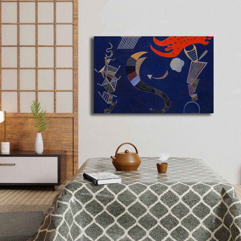 Tablou decorativ, 4570KANDINSKY027, Canvas , Lemn, Multicolor