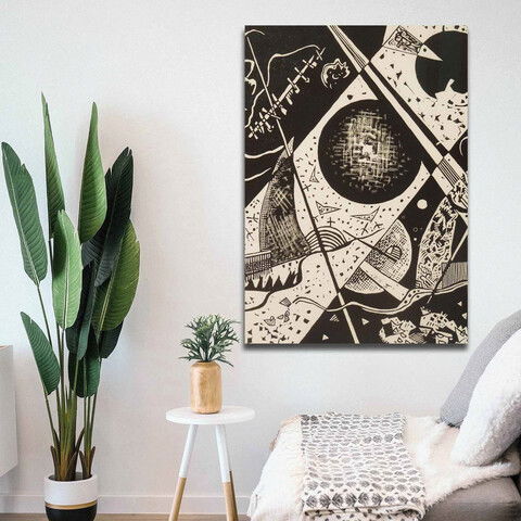 Tablou decorativ, 70100KANDINSKY009, Canvas , Lemn, Multicolor