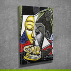 Tablou decorativ, DC194, Canvas, Lemn, Multicolor