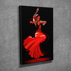 Tablou decorativ, DC201, Canvas, Lemn, Multicolor