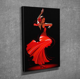 Tablou decorativ, DC201, Canvas, Lemn, Multicolor