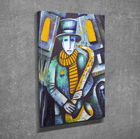 Tablou decorativ, DC204, Canvas, Lemn, Multicolor