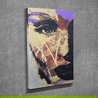 Tablou decorativ, DC209, Canvas, Lemn, Multicolor