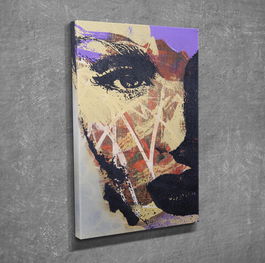 Tablou decorativ, DC209, Canvas, Lemn, Multicolor
