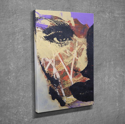 Tablou decorativ, DC209, Canvas, Lemn, Multicolor