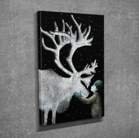 Tablou decorativ, DC234, Canvas, Lemn, Multicolor