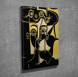 Tablou decorativ, DC240, Canvas, Lemn, Multicolor
