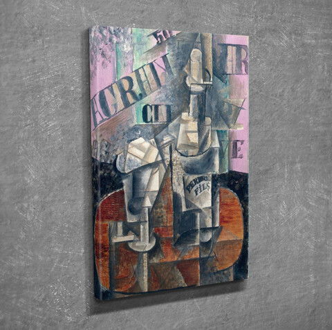 Tablou decorativ, DC256, Canvas, Lemn, Multicolor