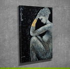 Tablou decorativ, DC264, Canvas, Lemn, Multicolor