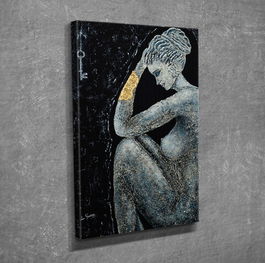 Tablou decorativ, DC264, Canvas, Lemn, Multicolor