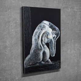 Tablou decorativ, DC265, Canvas, Lemn, Multicolor