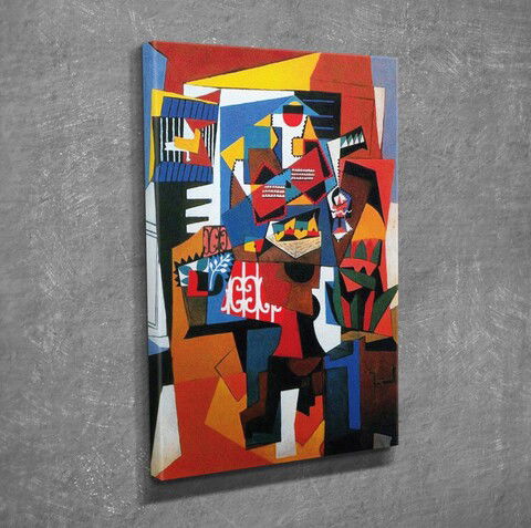 Tablou decorativ, DC279, Canvas, Lemn, Multicolor