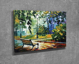 Tablou decorativ, DC304, Canvas, Lemn, Multicolor