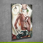 Tablou decorativ, DC317, Canvas, Lemn, Multicolor