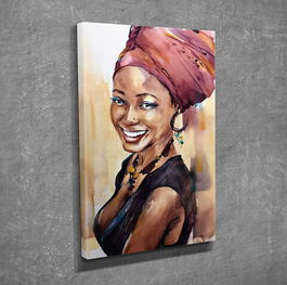 Tablou decorativ, DC322, Canvas, Lemn, Multicolor
