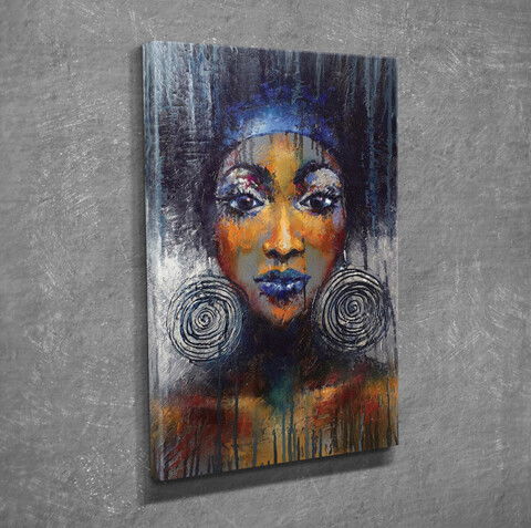 Tablou decorativ, DC327, Canvas, Lemn, Multicolor