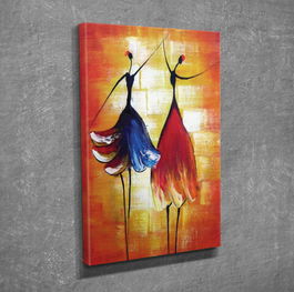 Tablou decorativ, DC329, Canvas, Lemn, Multicolor