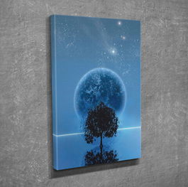 Tablou decorativ, DC337, Canvas, Lemn, Multicolor