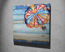 Tablou decorativ, KC206, Canvas, Lemn, Multicolor
