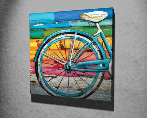 Tablou decorativ, KC208, Canvas, Lemn, Multicolor