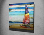 Tablou decorativ, KC211, Canvas, Lemn, Multicolor