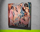 Tablou decorativ, KC241, Canvas, Lemn, Multicolor