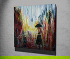 Tablou decorativ, KC253, Canvas, Lemn, Multicolor