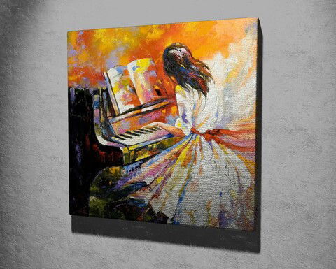 Tablou decorativ, KC273, Canvas, Lemn, Multicolor