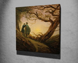 Tablou decorativ, KC270, Canvas, Lemn, Multicolor