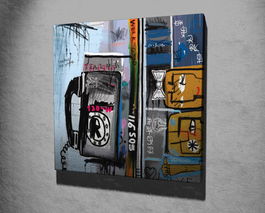 Tablou decorativ, KC297, Canvas, Lemn, Multicolor