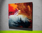 Tablou decorativ, KC303, Canvas, Lemn, Multicolor