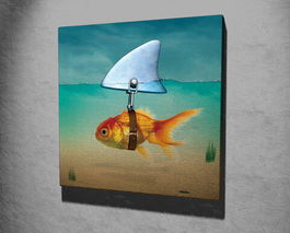 Tablou decorativ, KC304, Canvas, Lemn, Multicolor
