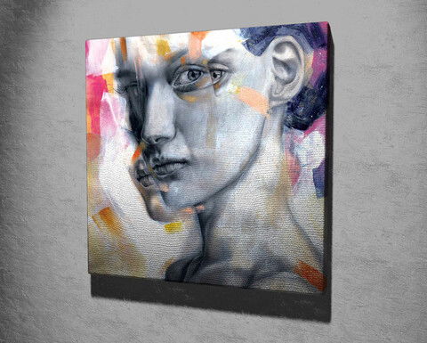 Tablou decorativ, KC312, Canvas, Lemn, Multicolor