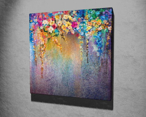 Tablou decorativ, KC327, Canvas, Lemn, Multicolor