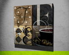 Tablou decorativ, KC322, Canvas, Lemn, Multicolor
