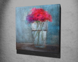 Tablou decorativ, KC325, Canvas, Lemn, Multicolor