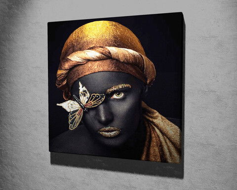 Tablou decorativ, KC335, Canvas, Lemn, Multicolor