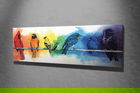 Tablou decorativ, PC168, Canvas, Lemn, Multicolor