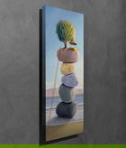 Tablou decorativ, PC179, Canvas, Lemn, Multicolor
