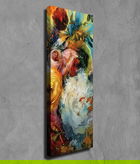 Tablou decorativ, PC190, Canvas, Lemn, Multicolor