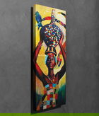 Tablou decorativ, PC213, Canvas, Lemn, Multicolor