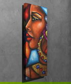 Tablou decorativ, PC215, Canvas, Lemn, Multicolor