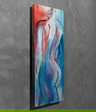 Tablou decorativ, PC228, Canvas, Lemn, Multicolor