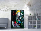 Tablou decorativ, WY89 (70 x 100), 50% bumbac/50% poliester, Lemn, Multicolor