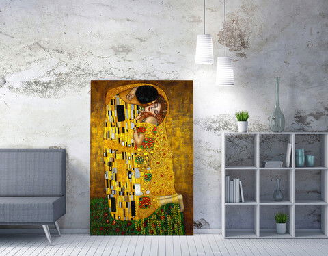 Tablou decorativ, WY94 (70 x 100), 50% bumbac/50% poliester, Lemn, Multicolor