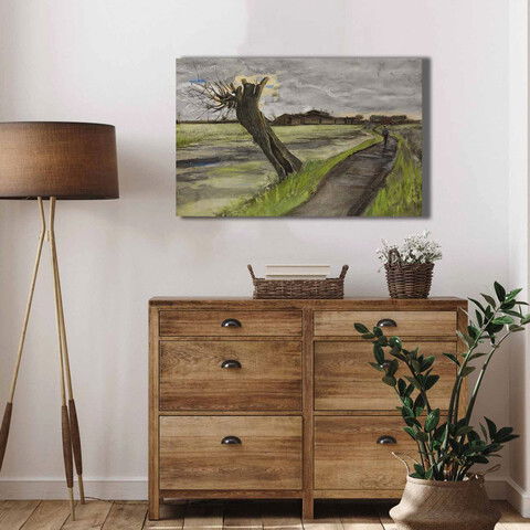 Tablou decorativ, 4570VANGOGH034, Canvas , Lemn, Multicolor